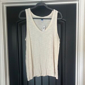 Old Navy Cream Sleeveless Tank Top